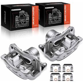 A-Premium Disc Brake Caliper Assembly with Bracket Compatible with Select Hyundai Models - Elantra 2011-2016, Elantra Coupe 2013-2014 - Front Driver and Passenger Side, 2-PC Set