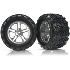 Traxxas 5174A Talon Tires Assembled on 5 Spoke Wheels, Monster Truck, 7-Pack