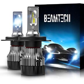 BEAMTECH H13 Led Bulbs, 9008 Fog Light Bulb 16000LM 70W 6500K 30mm Heatsink Base CSP Chips Small Size Halogen Replacement Front Light Bulb/Fog Light Of 2