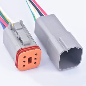 DECKBU 6 Pin Automotive Sealed Electric Plug Male and Female Waterproof Auto Connector Wire Harness DT Series DT06-6S DT04-6P…