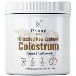Grassfed Beef Colostrum - Supports Immune Function, Gut Health, Hair, Anti-Aging, Athletic Performance, Recovery - 90 Grams unflavored Powder, 3000 mg per Serving