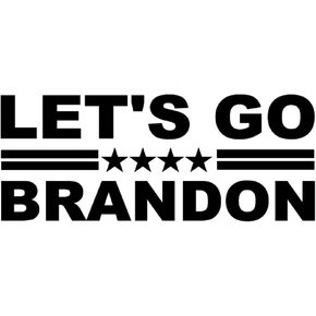 ملصق Let's Go Brandon - ملصق مقاس 5 بوصات {أسود}- FJB، Pro Trump، Lets go Brandon، Donald Trump، جمهوري، باتريوت، Keep American Great، Trump for President، فينيل، Trump 2024 President Trump، in Kuwait
