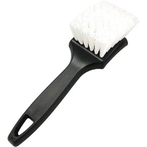 Ziciner Car Wash Brush, No Scratch Wheel & Tire Brush for Car Rim, Short Handled Stiff Bristle Tire Cleaner for Car Detailing, Auto Cleaning Brush for Car Interior & Exterior (Black)