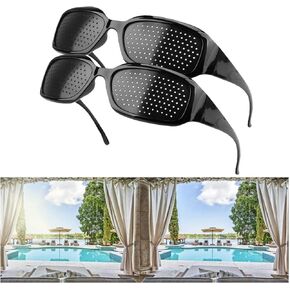 مجموعة من نظارتين للجنسين مضادة لقصر النظر والاستجماتيزم للرجال والنساء لتحسين الرؤية وتصحيح الحول نظارات التعب (أسود-Y9-D2) in Kuwait