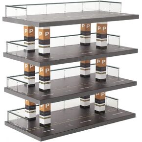 نموذج موقف سيارات ديوراما 1/64، حافظة عرض مرآب السيارة من الأكريليك، نموذج مرآب السيارة من 4 طبقات، واجهة عرض منضدية مرآب السيارات للسيارات 6-7 سم in Kuwait