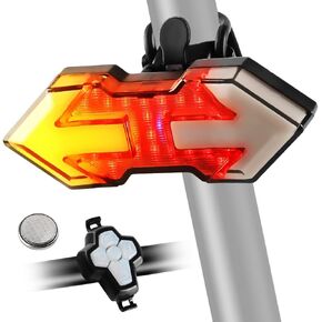 NHHEO Bike Tail Light with Turn Signals, USB Rechargeable Wireless Remote Control-11 Modes Bright LED Rear Bicycle Light, Waterproof Safety Warning Saddle Light for Night