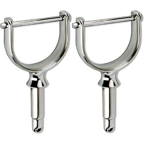 مقابس XinKunmarine من الفولاذ المقاوم للصدأ، حاملات مجداف القوارب، أبواق Oarlock قابلة للتعديل، Rowlock Oarlock 1/2''x1-3/4'' يخت بحري، فضي