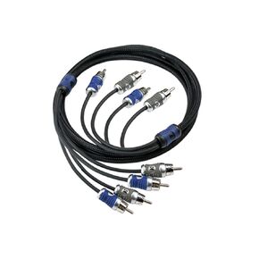 KICKER 46QI44 Q-Series 4-Channel RCA Interconnects, 4.0 Meter