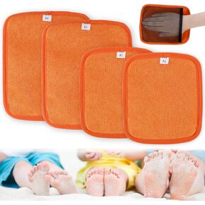 4pcs Sand Wipe Off Mitts, Parent-Child Beach Sand Remover Gloves, Skin-Friendly Beach Sand Cleaner, Microfiber Quick Sand Wipe Towel for Summer Vacation Beach Must Haves