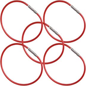 Aeroflex - 2.23" Inch Red Steel Key Rings/Checklist Rings - 5 Pack