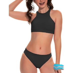 Beautikini Period Swimwear Two Piece Bikini Menstrual Leakproof Bathing Suit Period Swimsuit for Teen Girls