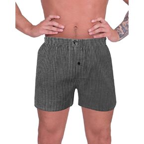 LUFT Mens Cool Candy Stripes Soft Elastic Waist Pull On Underwear Boxer Shorts