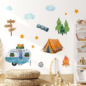 Yovkky Watercolor Music is Life Wall Decal Sticker, Peel Stick Musical Instrument Note Polka Dot Nursery Classroom Decor, Home Studio Piano Guitar Violin Saxophone Decoration Kid Bedroom Playroom Art