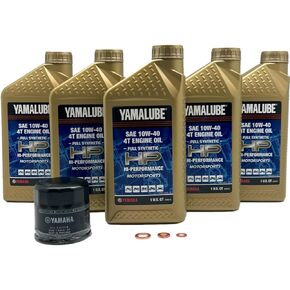 Yamaha Original OEM Yamalube YXZ 1000R LUB-SXSCG-KT-11 Side-By-Side Full Synthetic Oil Change Kit W/Yamaha OEM Filter Part #5GH-13440-80-00 Superceded Part# 5GH-13440-61-00
