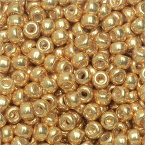 Miyuki Round Seed Bead Size 8/0 22g Galvanized Gold