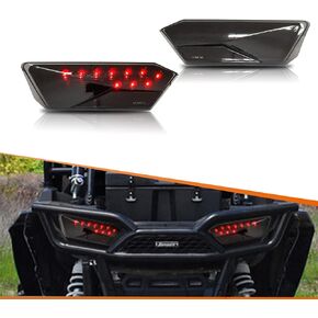 ADIIL RZR LED Tail lights Rear Brake Lamps Taillights Stop Lamps Kit Assembly for Polaris RZR XP 900 1000 Turbo S 2014-2019,Replace OEM #2412341，2412342（Red Lens）