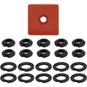 10+10 Sets 3/8" & 1/2" Impact Wrench Retainer Rings with O-ring, Fit For Electric/Pneumatic Wrench, Including Anvil Retaining Ring Install Tool (Red)