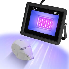 UV Light for Resin Curing High Efficiency 365nm UV Resin Kit for 3D Printer Large Size Sturdy Iron Frame Visual Window Even Curing LCD SLA DLP Compatible (Resin Curing Bag)
