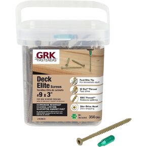 GRK 10903#9 X 3" Deck Elite Screws 350 Count