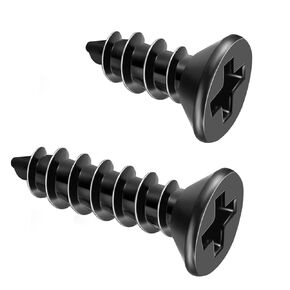 smseace 100PCS Black Flat Head Phillips Tapping Screws Drywall Nail Wood Screw #10 x 2-1/2", 10 x3" (50 Pcs Each) M5-60/70mm-100p
