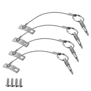 Bimini Top Quick Release Pin 1/4" 316 Stainless Steel Pin,with Lanyard Boat Bimini Top Deck Pin,Marine Bimini Top Hardware Accessories,Pack of 4