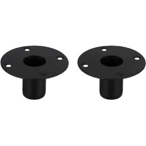 Milisten 2 pcs Metal Mm Speakers Sound Professional Iron Studio Speaker Mount for Stand Pole Bottom Mm* Mounts Bracket Accessory Replacement Top Mounting Dj Xmm Black Hat Holder Base