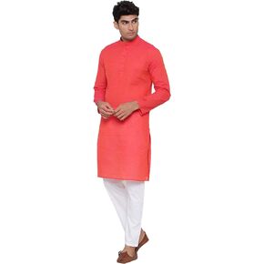 Elina fashion Men's Cotton Kurta Pajama Set Tunic Indian Traditional Festival Kurta Payjama Wear