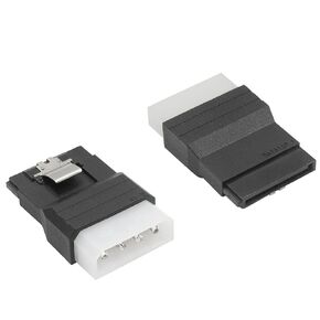 Duttek SATA to Molex Adapter, 4Pin Molex to Sata Power Adapter, Molex IDE 4Pin Male to Sata 15Pin Female Adapter Converter Connect for Latching SATA Power Cables, 2 Packs