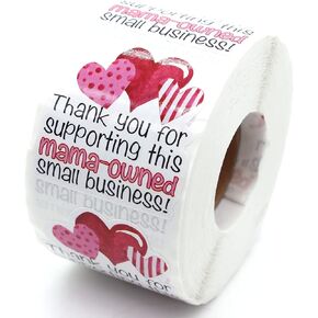 Bow Business Packaging Supplies - 500 PCS Thank You & Bow Business Stickers, Handmade