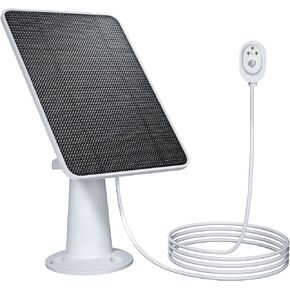 Upgraded Solar Panel Charging Compatible with Pro 5S, Arlo Pro 4, Pro 3, Pro 3 Floodlight, Ultra 2, Ultra, 4W Solar Panel with 9.8ft Charging Cable, IP65 Waterproof, Includes Secure Wall Mount, 3 Pack
