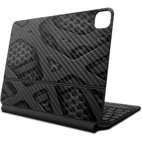 Carbon Fiber Skin Compatible with Apple Magic Keyboard for iPad Pro 13‑inch (M4) 2024 - Tech Wave - Premium 3M Vinyl Protective Wrap Decal Cover - Easy to Apply | Crafted in The USA by MightySkins