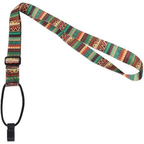 Qintreesify Ukulele Strap Adjustable Bohemian Style Printing Ribbon Clip-on Guitar Belt Instrument Guitar Sling Accessories Ukulele Accessories Guitar Straps