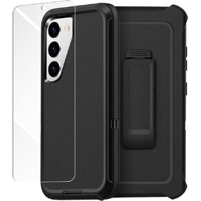 AICase Belt-Clip Holster Case for Galaxy S23 Fe with Screen Protector,Heavy Duty Drop Protection Full Body Rugged Shockproof/DustProof Military Grade Tough Durable Cover for Samsung Galaxy S23 Fe