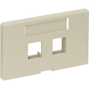 Leviton 49910-HW2 2-Port QuickPort Modular Furniture Faceplate (Herman Miller)، أبيض in Kuwait