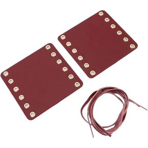 Motorcycle Handlebar Hand Grips with Leather, Hand Grip Covers Motorcycle Modification Accessories(Burgundy)