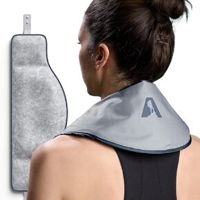 SHERPA THERAPY Flexible Neck Ice Pack Wrap, Soft Gel Ice Pack for Neck, Hot and Cold Pack for Pain Relief, Hands-Free Neck, Cervical Recovery (8" x 23") - Green