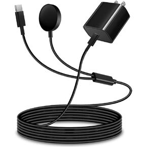 2 in 1 Samsung Galaxy Watch 6 Charger, Charger Cable for Samsung Galaxy Watch 6 Classic, Watch 5, 5 Pro,4,4 Classic, 3, Active 2, 1, With 20W Power Adapter & Magnetic to 2 USB C Wireless Charging Cord
