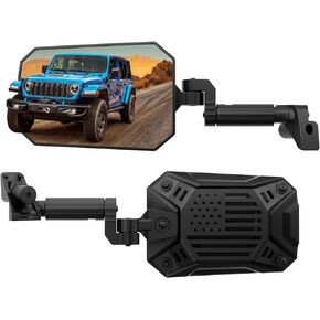 JOYTUTUS Mirrors Doors Off Compatible with 2024 Wrangler JL Gladiator JT, Wrangler JL Side Mirrors with Doors Off Wider View No Vibrate & Wobble, Patent Pending