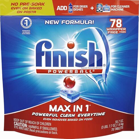 Finish - Max in 1 Dishwasher Detergent - Powerball - Dishwashing Tablets - Fresh, 78 Count in Kuwait