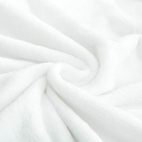 بطانية أطفال من الصوف الفانيلا باللون الأبيض العاجي مناسبة لجميع المواسم من UOZZI BEDDING للفتيات والفتيان - بطانية فائقة النعومة من القطيفة الرقيقة للأطفال الصغار لسرير الأطفال وعربات الأطفال والأريكة، 100% بوليستر من الألياف الدقيقة مقاس 27 بوصة × 39 بو in Kuwait