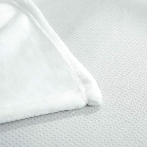 بطانية أطفال من الصوف الفانيلا باللون الأبيض العاجي مناسبة لجميع المواسم من UOZZI BEDDING للفتيات والفتيان - بطانية فائقة النعومة من القطيفة الرقيقة للأطفال الصغار لسرير الأطفال وعربات الأطفال والأريكة، 100% بوليستر من الألياف الدقيقة مقاس 27 بوصة × 39 بو in Kuwait
