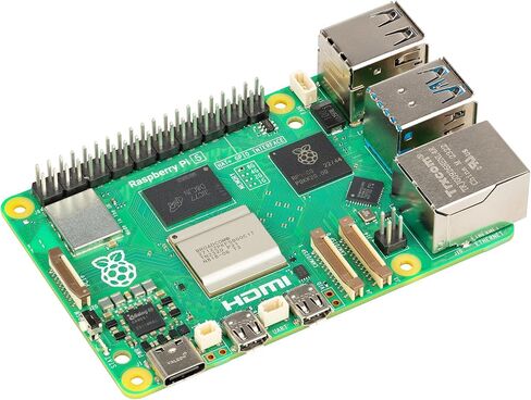مجموعة المبتدئين KKSB لجهاز Raspberry Pi 5 (8 جيجابايت) مع حافظة من الألومنيوم - إصدار 128 جيجابايت - مبرد نشط، مزود طاقة، كابلات HDMI كاملة 4K، رأس قابل للتكديس متضمن in Kuwait