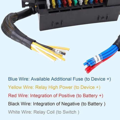 Fuse and Relay Box 12V Pre-Wired Fuse Block with 4 Relays and 12 Way ATC/ATO Fuses Sealed with Relay Panel for Universal Vehicles Car Marine Boat by Safego in Saudi Arabia