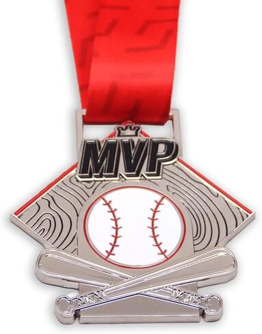 ميدالية MVP للبيسبول - جائزة للبطولات الرياضية، لاعب اللعبة، دوريات الشباب، وحفلات توزيع الجوائز، نقش بالليزر كبير مقاس 3.5 بوصة in Kuwait