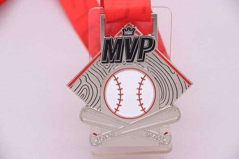 ميدالية MVP للبيسبول - جائزة للبطولات الرياضية، لاعب اللعبة، دوريات الشباب، وحفلات توزيع الجوائز، نقش بالليزر كبير مقاس 3.5 بوصة in Kuwait