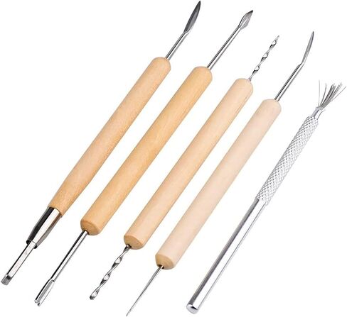 eBoot 11 Pcs Wooden Handle Clay Pottery Sculpting Tools in Saudi Arabia