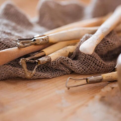 eBoot 11 Pcs Wooden Handle Clay Pottery Sculpting Tools in Saudi Arabia