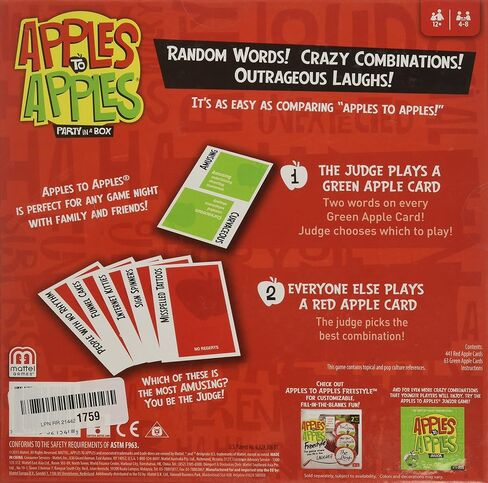 Mattel BGG15 Apples to Apples Party in A Box in Saudi Arabia