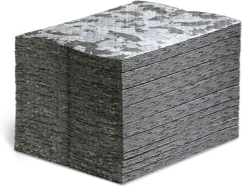 New Pig Absorbent Mat Pad | Gray Ham-O Design | 33 oz Absorbency Per Pad | Heavyweight | Hides Grime | 20" x 16" | 100 Absorbent Pig Mats | MAT117 in Saudi Arabia