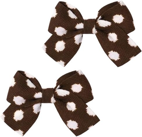 BOENBE LOVED Baby Hair Clips for Girls, Leopard Baby Clip Bows,Toddler Girl Hair Accessories for Kids Fully Lined Polka Dot Alligator Clip Baby Barrettes,Packed in pairs[K] in Saudi Arabia